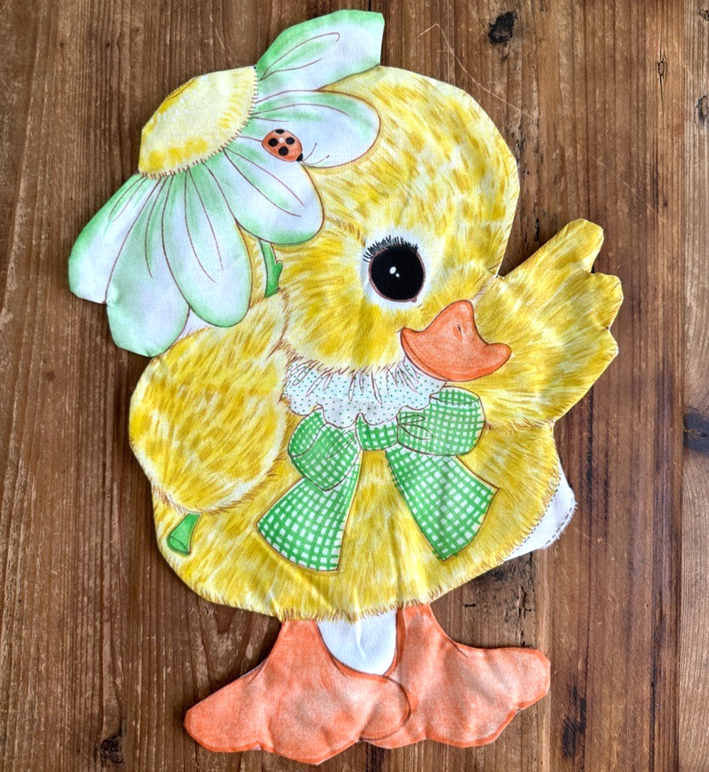Vintage Cut & Sew Fabric Panel Spring Mills Duck Chick 7571 Pillow Not Stuffed